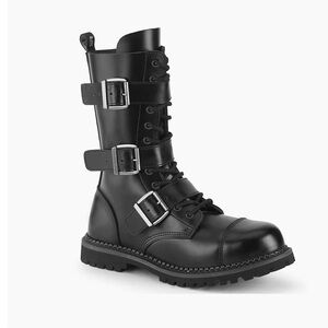 NIB DEMONIA RIOT-12BK Boots
